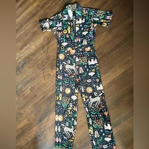 Nooworks Twill Coveralls Tarot Garden XXS
